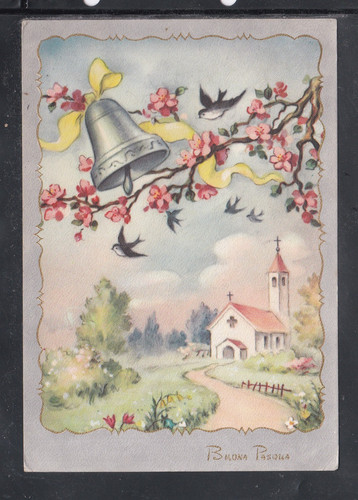 Cartolina buona pasqua - buona,