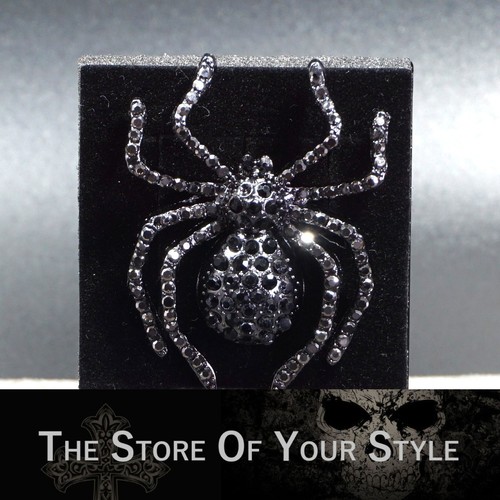 Spilla ragno strass - , nero
