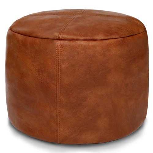 Unstuffed faux leather - unstuffed, pouf