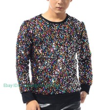 Men's Multicolored Sequin Tops