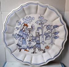 Piatto da parete in ceramica di Gubbio dipinto a mano cm. 26