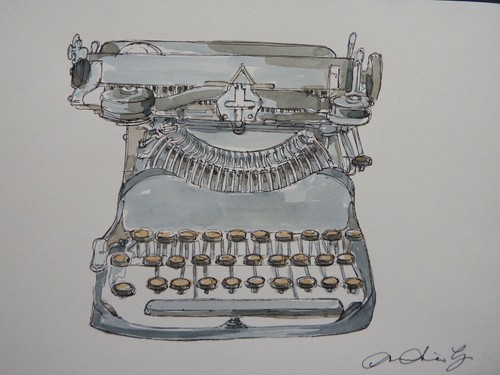 Quadro acquerello macchina - , da