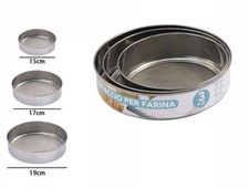 x Set 3 Pezzi Setaccio Setacci