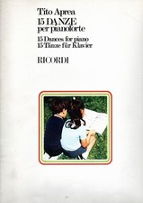 Tito Aprea 15 danze per pianoforte spartiti vintage Ricordi
