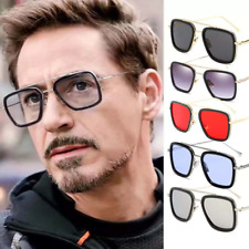OCCHIALI DA SOLE UOMO TONY STARK IRON MAN OCCHIALI RETRO STEAMPUNK VINTAGE VIP