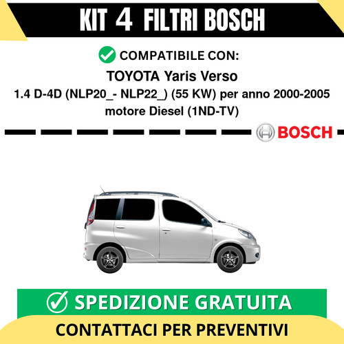Kit bosch filtri - 4, tagliando