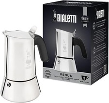Bialetti Caffettiera New Venus 2 Tazze - Non Adatta a Induzione