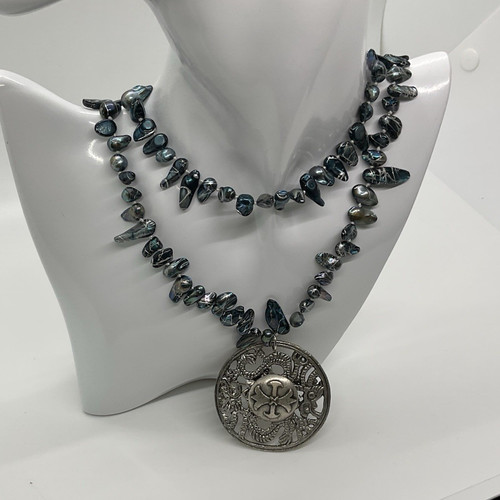 Collana catena sfera - , perline