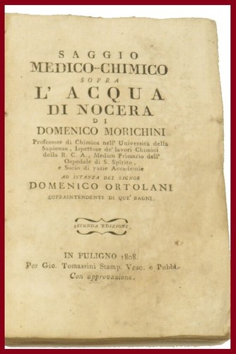 Libro antico acqua nocera - libro,