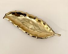 Piattino in OTTONE Foglia, smaltato Oro