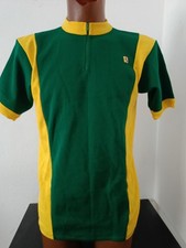MAGLIA CICLISMO EROICA EROICA LANA VERDE - GIALLO WOOL CYCLING BIKE TG XL