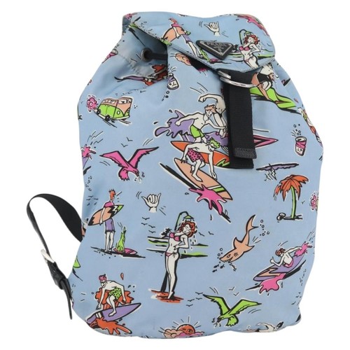 Zaino prada nylon blu - nylon, chiaro
