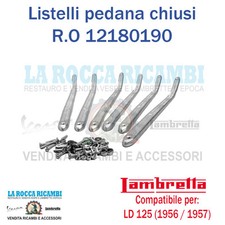 Kit Listelli Pedana Anteriore Chiusi In Alluminio Lambretta LD 125 (1956 / 1957)