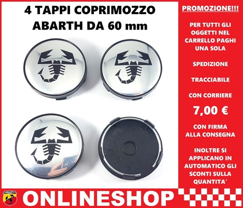 Tappi coprimozzo abarth - tappi,