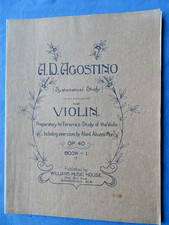 Musica Violino D'agostino Systematical Study For Violin Op. 40 Book 1 Anni '20