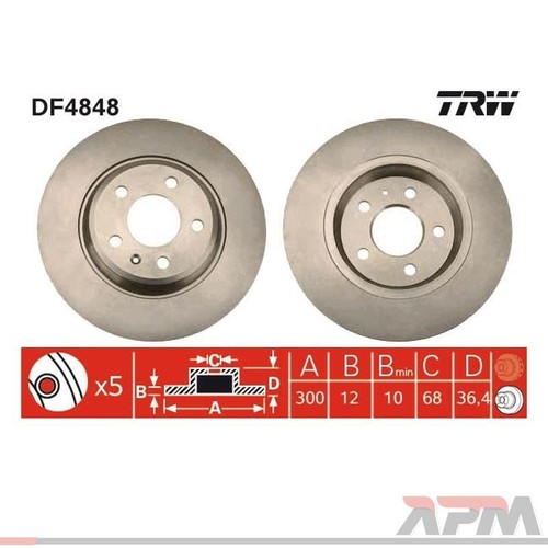 Trw df4848 disco freno - trw,