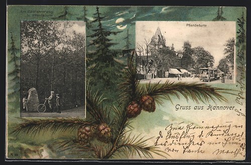 Cartolina hannover torre - cartolina, dei