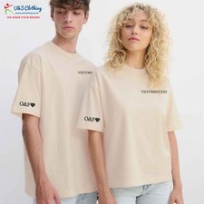 T-shirt oversize ricamata numeri romani personalizzata iniziale cotone biologico