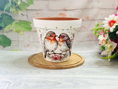 Vaso fiori pettirosso - di,