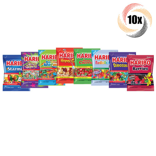 10x sacchetti haribo varietà - sacchetti,