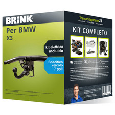 Pacco Gancio traino estr. Brink per BMW X3 04- & e-kit specifico a 7 poli NUOVO