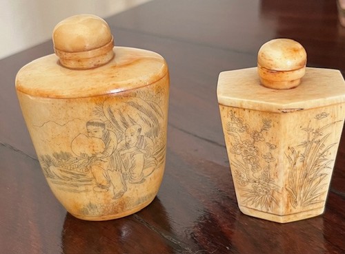 Coppia antiche bottiglie - , da