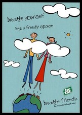 Cartolina Respira te stesso in uno spazio amichevole Tic Tac Tower Records Gocard UNP