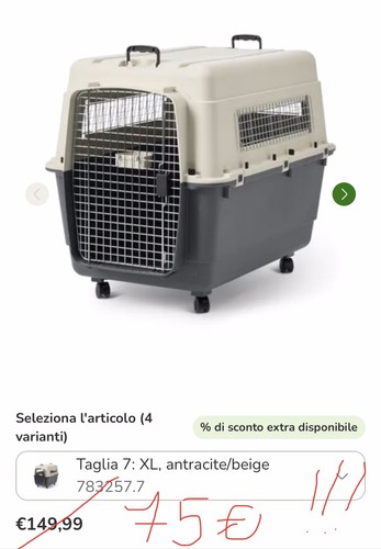 Trasportino cane con ruote - xl,