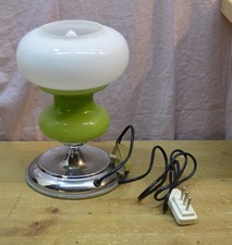 LAMPADA VINTAGE DA SCRIVANIA IN VETRO VERDE E BIANCO    [TI36]
