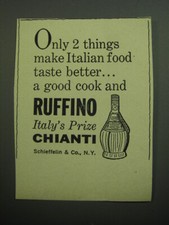 1957 ruffino chianti - wine, ad