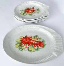 Servizio di Piatti per Pesce, 6 Piatti, Piatto da Portata, Ceramica