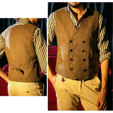 Uomo Tweed a Spina di Pesce