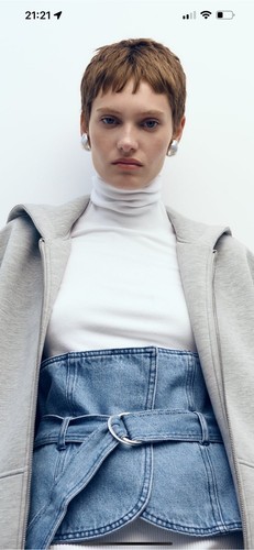 Cintura zara blu denim taglia - zara,
