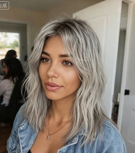 Parrucche corte grigio - , ombra