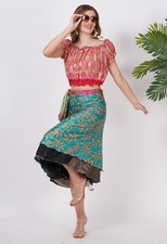 Gonna da spiaggia estiva avvolgente magica lunga da donna 30" colori assortit...