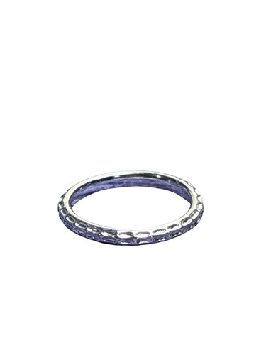 Anello argentato testurizzato