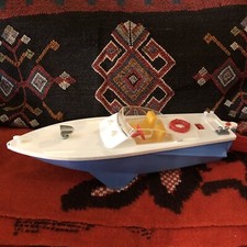 Barca a motore giocattolo sovietica vintage URSS molto buona funzionante a batteria