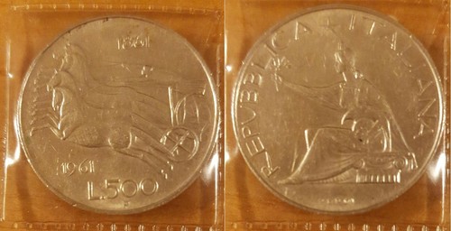 Moneta 500 lire argento - lire, d'argento