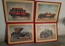 4 Stampe Auto d'epoca firmate
