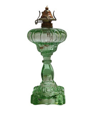 Lume a petrolio Lampada a olio antico senza boccia di vetro verde H27 Cm vintage
