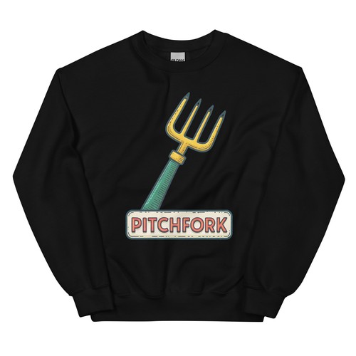 Felpa girocollo pitch fork - felpa,