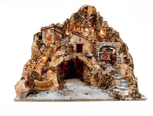Presepe pafumu7 legno sughero - presepe,