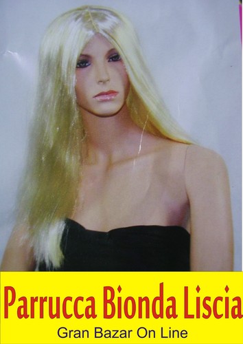 Parrucca bionda lunga liscia - parrucca,