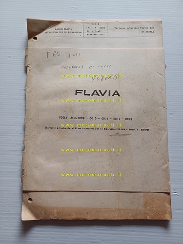 Lancia flavia 820 manuale - lancia,