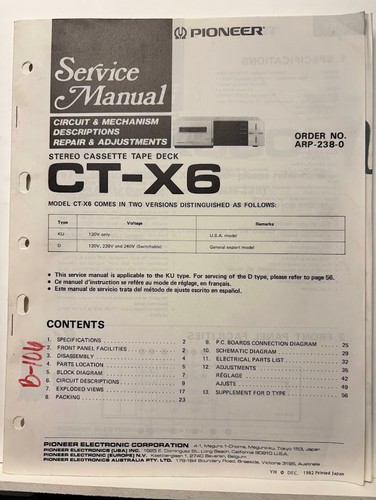 Manuale servizio originale - manuale,