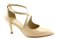 MELLUSO E1609L sand cipria scarpe donna decolletè sandalo punta incrocio cinturi