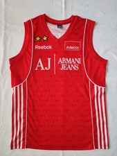 CANOTTA BASKET OLIMPIA MILANO REEBOK ARMANI JEENS TG.L 