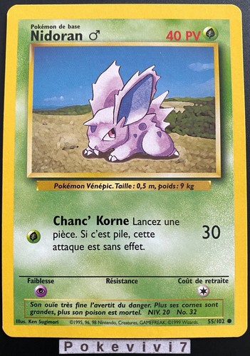 Carte pokemon nidoran 102 - pokemon, 55/102