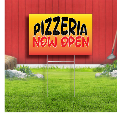 Insegna pizzeria ora aperta - pizzeria,