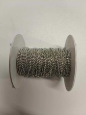 Rocca da 100 metri di catena a pallini diamantata 1.2 mm  Argento Nikel Free